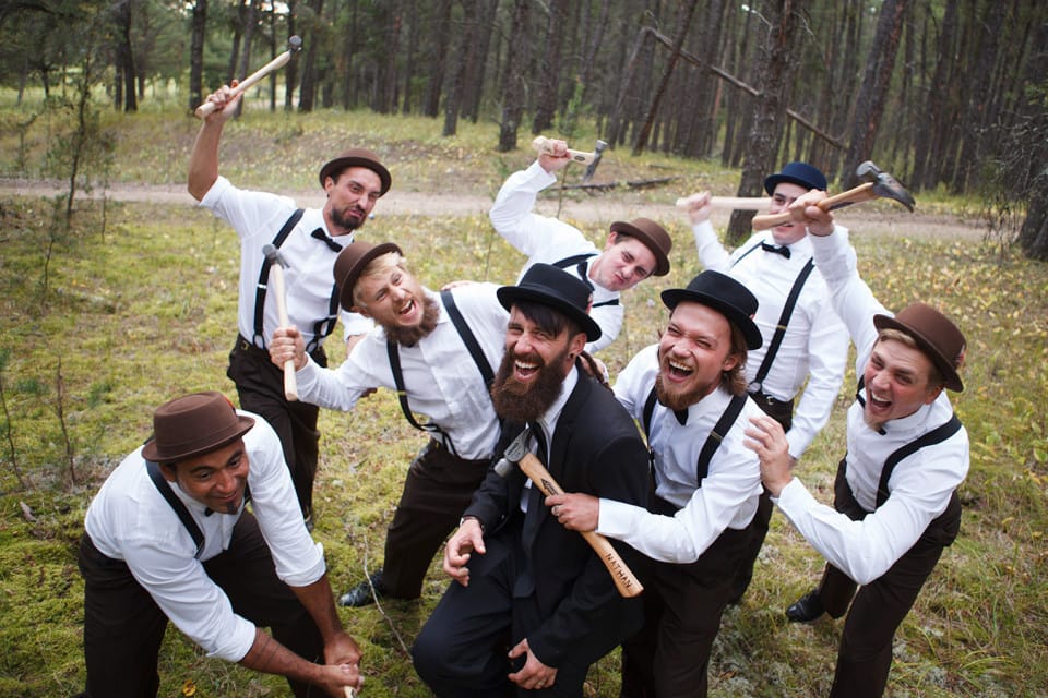 Prince Albert wedding photographer, photo of the groomsmen by UBU Photos.