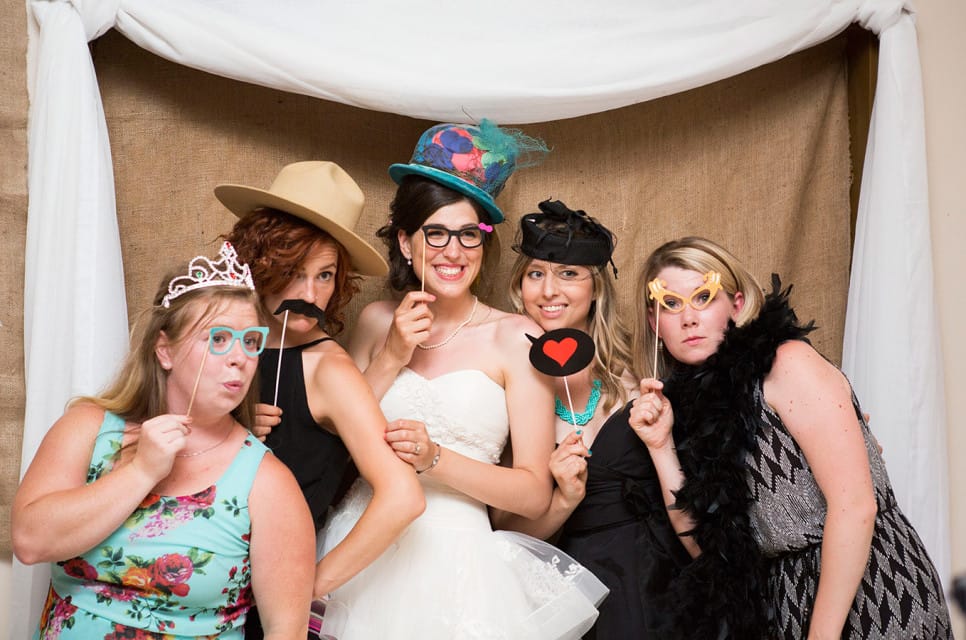 guests smile at a Photo Booth, example of wedding photography by Prince Albert Photographer UBU Photos